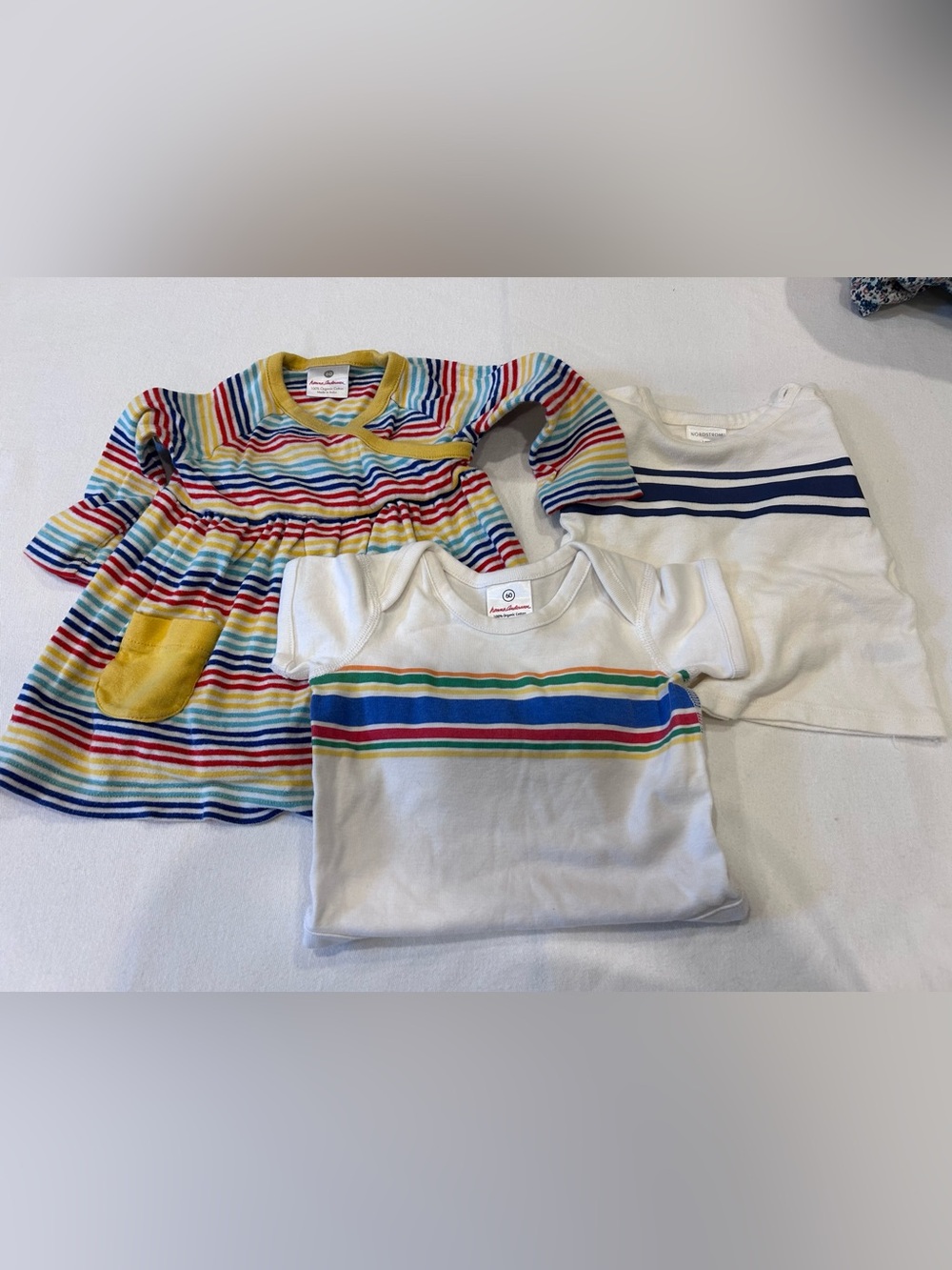 3 items girl striped clothing bundle